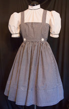 Load image into Gallery viewer, Black and White Dress Costume OZ Custom Child Size DOROTHY Costume AUTHENTIC Reproduction