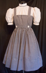 Black and White Dress Costume OZ Custom Child Size DOROTHY Costume AUTHENTIC Reproduction
