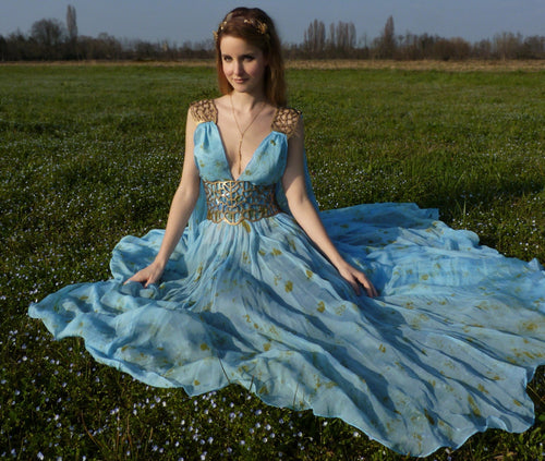 Silk Blend Game of Thrones Cosplay Daenerys Qarth Deluxe Costume