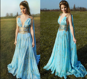 Silk Blend Game of Thrones Cosplay Daenerys Qarth Deluxe Costume – MJcostume