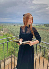 Load image into Gallery viewer, Tailor dark cottagecore gothic victorian Delicate sound of the night dress