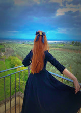 Load image into Gallery viewer, Tailor dark cottagecore gothic victorian Delicate sound of the night dress