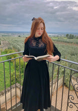 Load image into Gallery viewer, Tailor dark cottagecore gothic victorian Delicate sound of the night dress