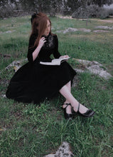 Load image into Gallery viewer, Tailor dark cottagecore gothic victorian Delicate sound of the night dress