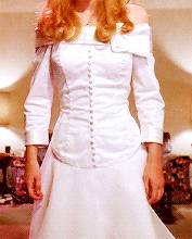 Load image into Gallery viewer, Designer Edward Scissorhands White Midi Beautiful Dress
