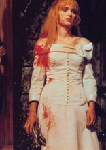 Load image into Gallery viewer, Designer Edward Scissorhands White Midi Beautiful Dress