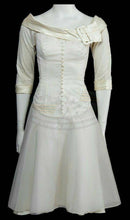 Load image into Gallery viewer, Designer Edward Scissorhands White Midi Beautiful Dress