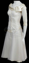 Load image into Gallery viewer, Designer Edward Scissorhands White Midi Beautiful Dress