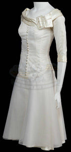 Designer Edward Scissorhands White Midi Beautiful Dress