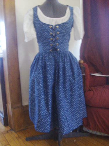 Dirndl set - Includes bodice, skirt, blouse, apron.