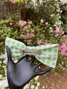 Adult Green and White Plaid Checkered Gingham Dapper 50’s Style Dress with Peter Pan Collar