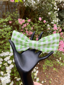 Adult Green and White Plaid Checkered Gingham Dapper 50’s Style Dress with Peter Pan Collar