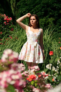 Dress with roses Summer mini dress Pretty dress