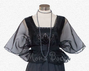 Bolero Lady Mary Crawley Downton Abbey vintage styled Edwardian Black dress