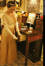 Load image into Gallery viewer, Titanic Downton Abbey vintage styled with ivory lace and Swarovski crystals Edwardian Dress