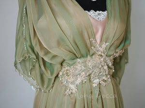 Alternative Green wedding Edwardian dress