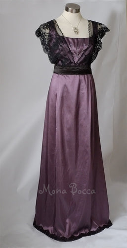 Eggplant bridesmaid Murder mystery Downton Abbey Purple amethyst dress