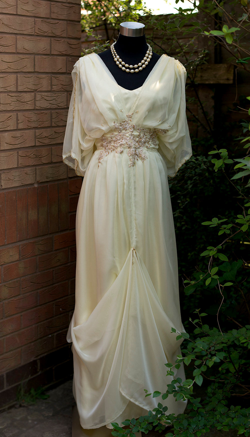 cream steampunk dress Steampunk Wedding Dress Vintage-Inspired
