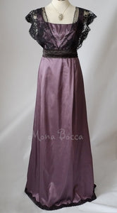 Eggplant bridesmaid Murder mystery Downton Abbey Purple amethyst dress