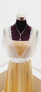 Titanic Downton Abbey vintage styled with ivory lace and Swarovski crystals Edwardian Dress