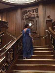 Abbey dinner Titanic event or alternative blue wedding dress