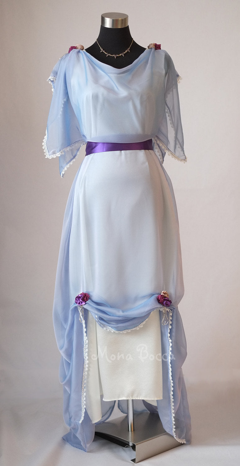 Gilded Age Downton Abbey Edwardian light blue evening dress