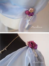 Load image into Gallery viewer, Gilded Age Downton Abbey Edwardian light blue evening dress