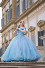Load image into Gallery viewer, Ella Cinderella movie 2015 blue ballgown