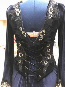 Custom Adult Blue or Navy Regina the Evil Queen Inspired Engagement Gown Dress Cosplay Costume Ouat Once Upon a Time