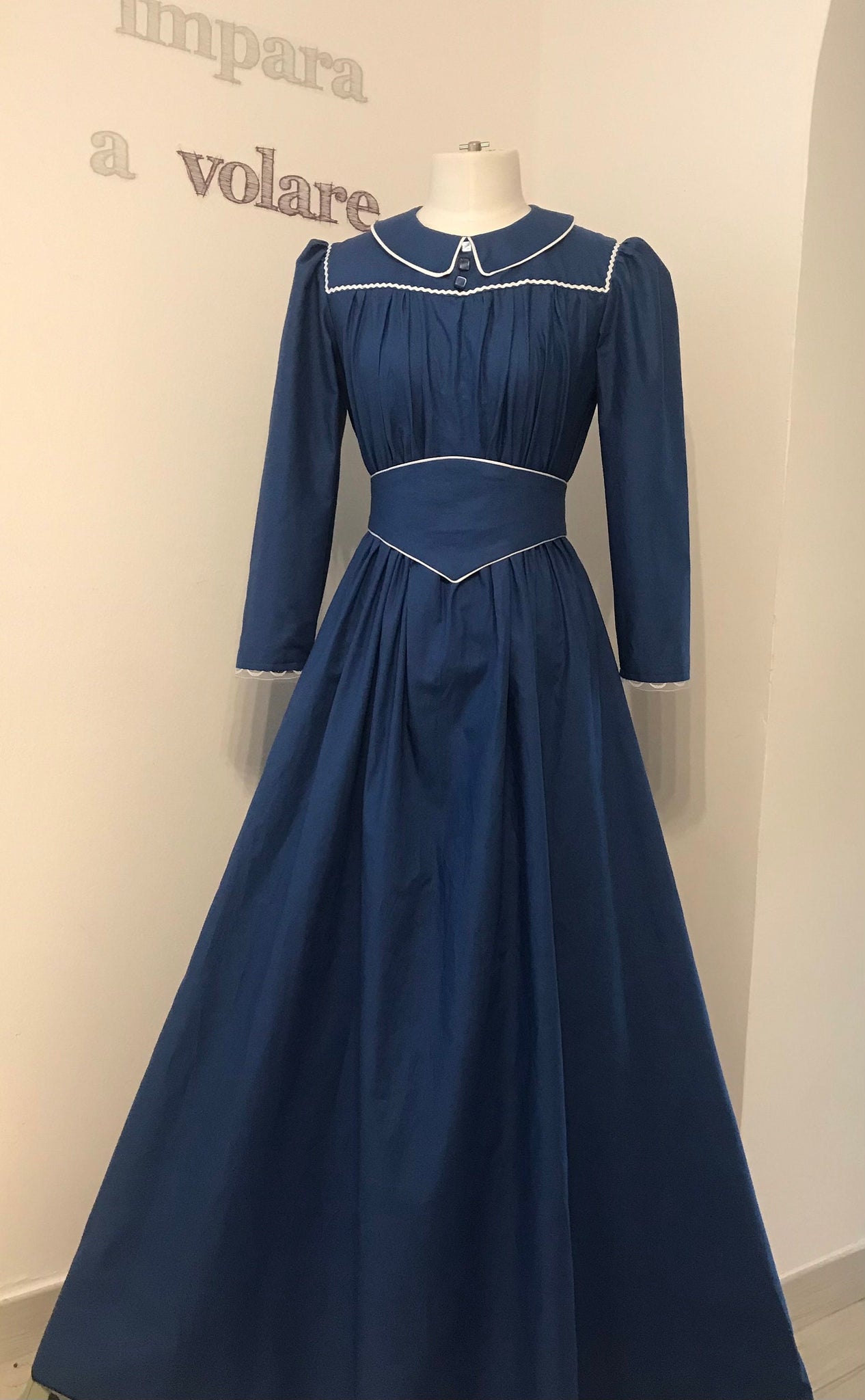 Enola Holmes blue Dress Cosplay Costume MJcostume Enola Holmes blue Dress Cosplay Costume MJcostume