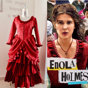 Enola Holmes Dress Cosplay Costume