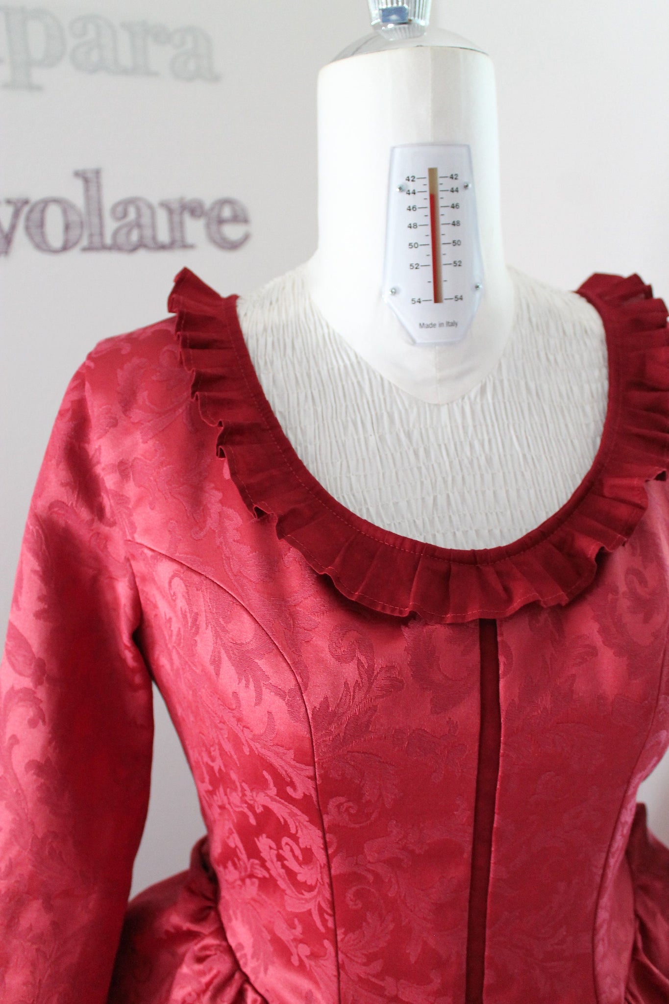 enola holmes red dress costume Enola Holmes Cosplay Costume Victorian 1880s Red Ball Gown Enola Holmes Red Bustle Victorian Rococo Dress Gown Custom Made