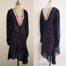 Load image into Gallery viewer, Vintage Inspired 1920s dress Fantastic Beasts Blue Queenie Goldstein Dress