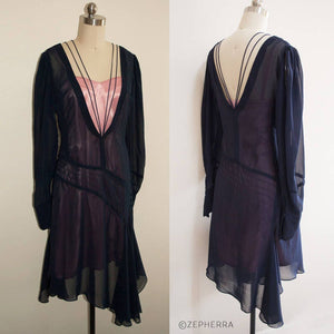 Vintage Inspired 1920s dress Fantastic Beasts Blue Queenie Goldstein Dress