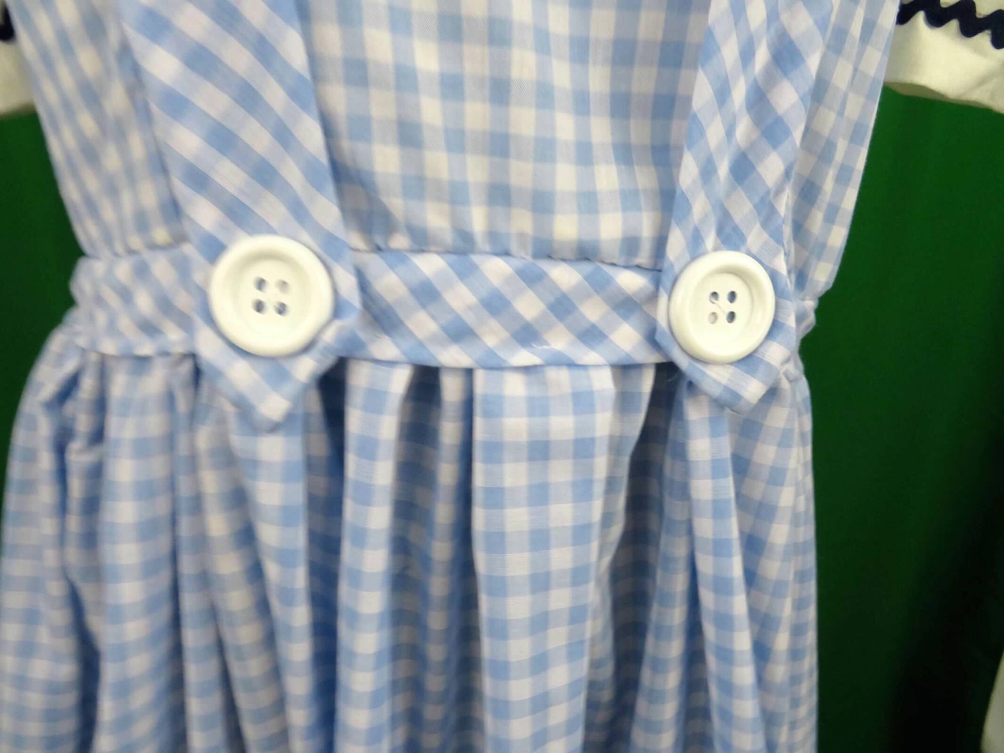 Farm girl inspired Blue & White Checkered Dress Costume Cosplay Adult MJcostume Farm girl inspired Blue & White Checkered Dress Costume Cosplay Adult MJcostume