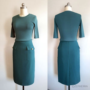 Knit top and skirt Ireland tour outfit Duchess of Sussex cosplay costume