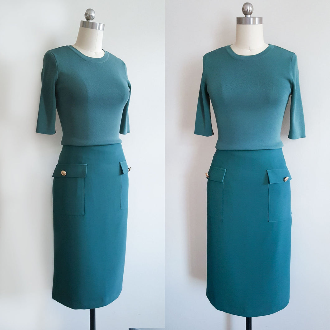 Knit top and skirt Ireland tour outfit Duchess of Sussex cosplay costume
