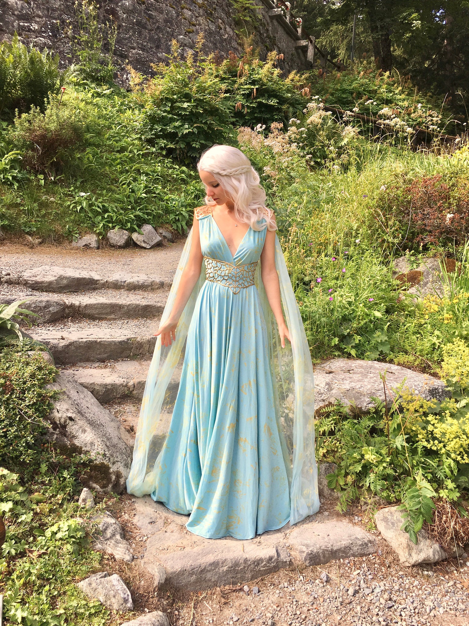 Cotton Blend Khaleesi Gown Fantasy Cosplay Game of Thrones Daenerys Qa MJcostume Cotton Blend Khaleesi Gown Fantasy Cosplay Game of Thrones Daenerys Qa MJcostume