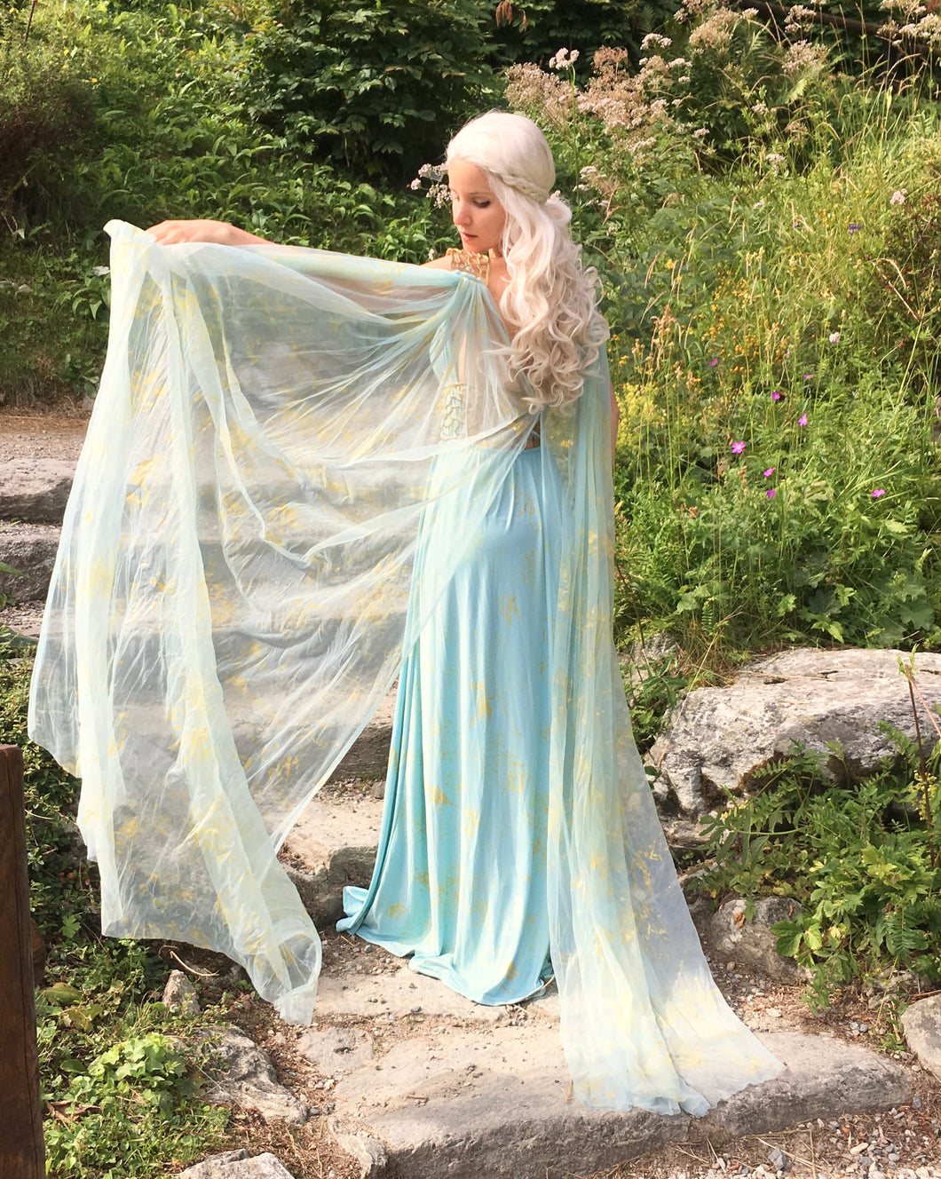 Cotton Blend Khaleesi Gown Fantasy Cosplay Game of Thrones Daenerys Qa – MJcostume