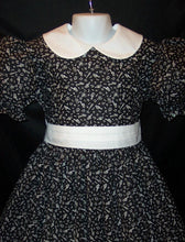 Load image into Gallery viewer, Dress Custom Girls Size Gorgeous Black Music Notes Recital