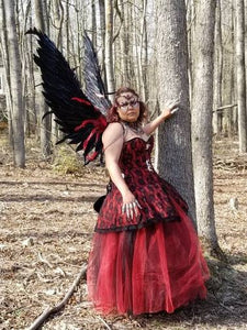 Dark Fairy Costume Custom to Order Gothic Tulle Wedding Skirt cosplay costume