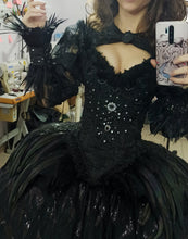 Load image into Gallery viewer, Gothic corset cosplay costume