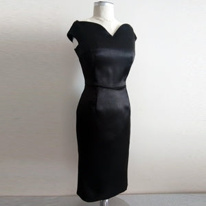 Vintage 1950's Little Black Hollywood Glamour Grace Kelly black rear window dress