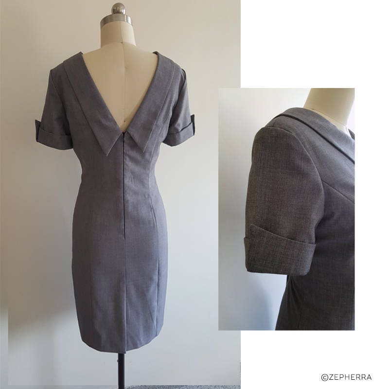 Duchess of cambridge tailored  Grey sheath Kate Middleton grey pencil dress