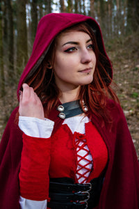 Hooded cloak with arm slits Medieval cloak Viking cloak Hooded cape Historical cloak Lined cloak Fantasy cloak Celtic cloak