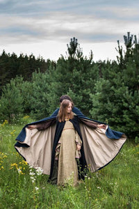 Hooded cloak Medieval cloak Viking cloak Hooded cape Historical cloak Lined cloak Fantasy cloak Celtic cloak