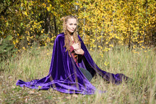 Load image into Gallery viewer, Hooded Cloak Fantasy Cloak Hooded Cape Red Riding Hood Medieval Cloak Red Cloak Bridal Cape