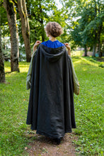 Load image into Gallery viewer, Hooded cloak Medieval cloak Viking cloak Hooded cape Historical cloak Lined cloak Fantasy cloak Celtic cloak