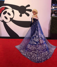 Load image into Gallery viewer, Ice Snow Queen Inspired Frozen Christmas Holiday Winter Blue Dress Gown Costume Cosplay Adult Size