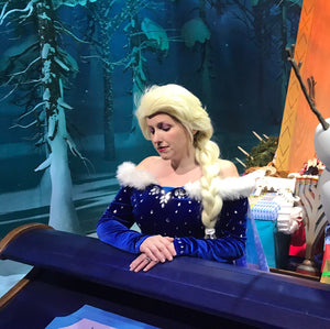 Ice Snow Queen Inspired Frozen Christmas Holiday Winter Blue Dress Gown Costume Cosplay Adult Size